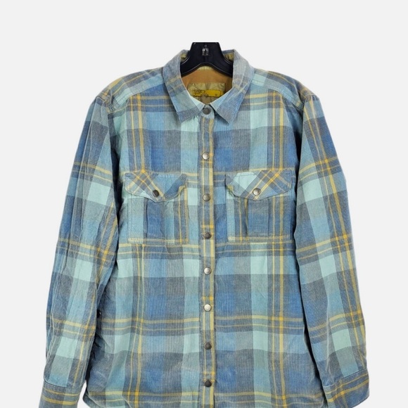 PRANA Finnegan light corduroy plaid flannel - Picture 6 of 15